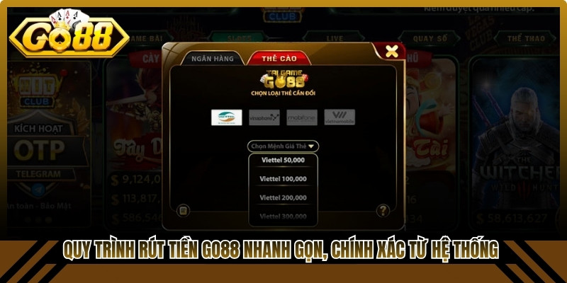 Quy trình rút tiền Go88 nhanh gọn, chính xác từ hệ thống